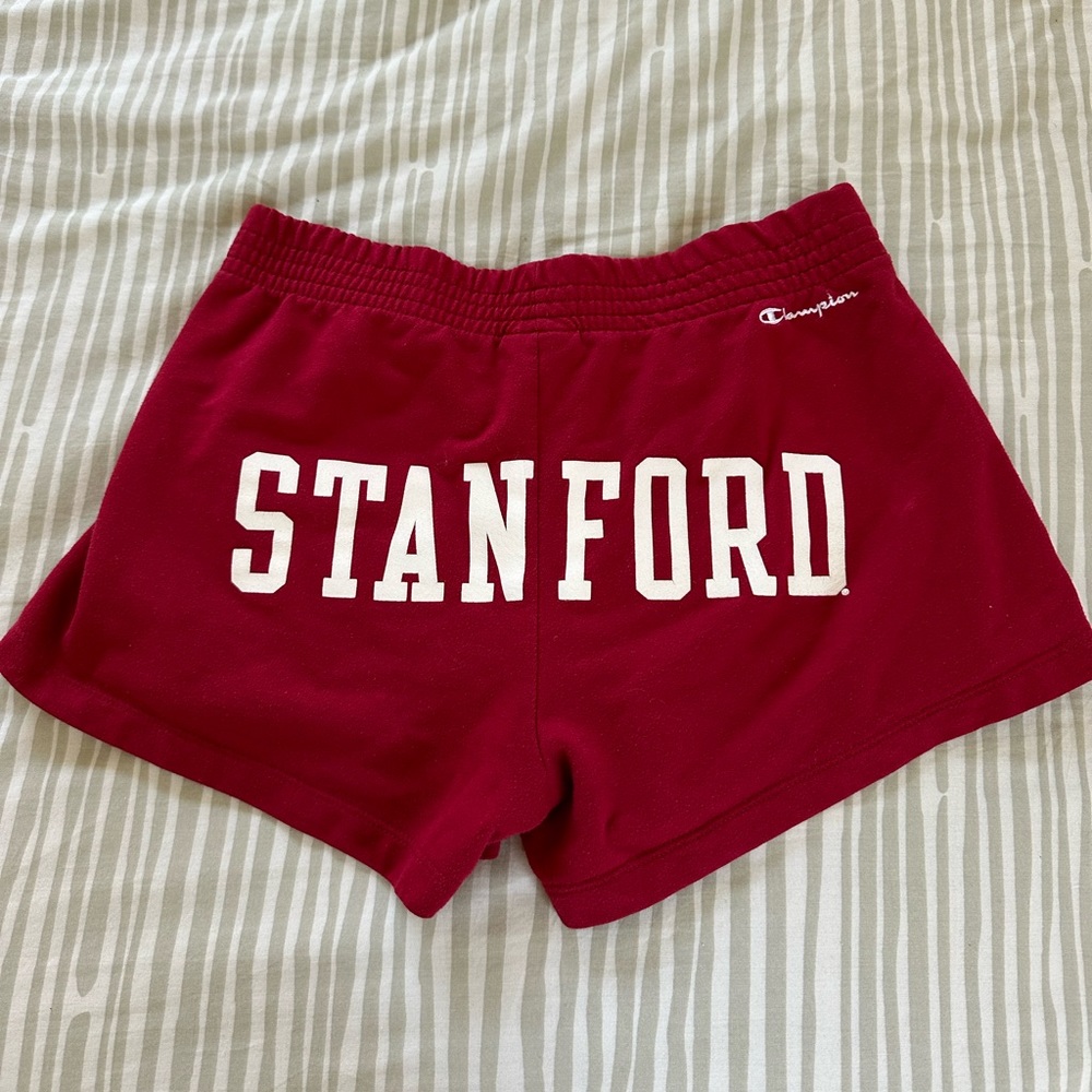 champion stanford sweat shorts